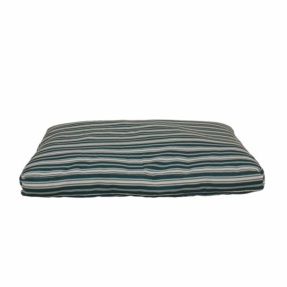 Striped Faux Gusset Indoor/Outdoor Dog Bed Green