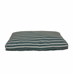 Striped Faux Gusset Indoor/Outdoor Dog Bed Green