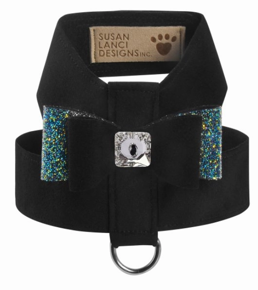 Susan Lanci AB Crystal Stellar Big Bow Tinkie Harness in Black