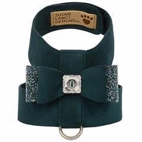 Susan Lanci AB Crystal Stellar Big Bow Tinkie Harness in Emerald
