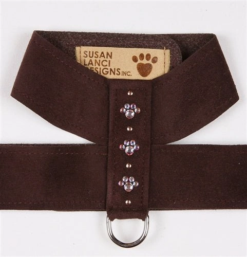 Susan Lanci Crystal Paw Collection Tinkie Ultrasuede Dog Harnesses - Many Colors