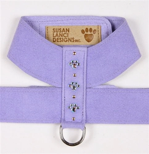 Susan Lanci Crystal Paw Collection Tinkie Ultrasuede Dog Harnesses - Many Colors
