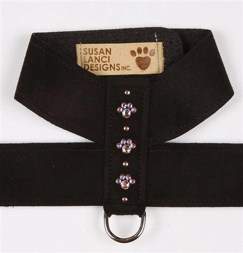 Susan Lanci Crystal Paw Collection Tinkie Ultrasuede Dog Harnesses - Many Colors