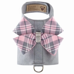 Susan Lanci Scotty Bailey Harness Puppy Pink Plaid Nouveau Bow