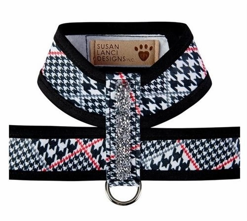 Susan Lanci Two Tone Classic Glen Houndtooth Crystal Rocks Tinkie Harness