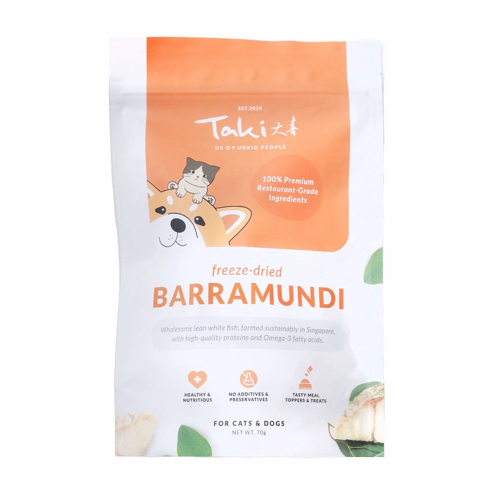 Taki Barramundi Fish Freeze-Dried Treats For Cats & Dogs 70g