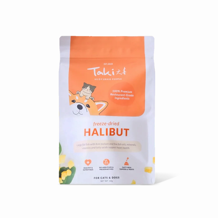 Taki Freeze Dried Treats for Dogs & Cats - Canadian Halibut 60g