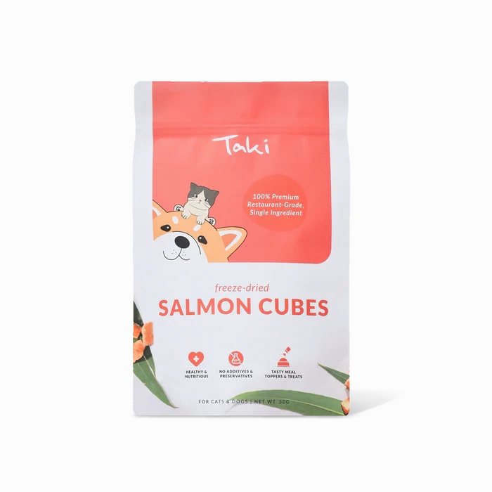 Taki Freeze Dried Treats for Dogs & Cats - Salmon Cubes 50g