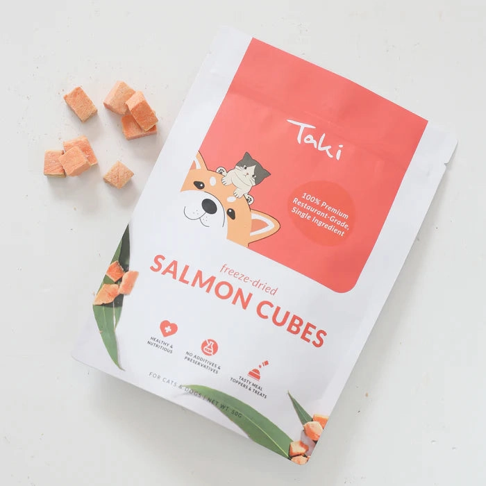 Taki Freeze Dried Treats for Dogs & Cats - Salmon Cubes 50g