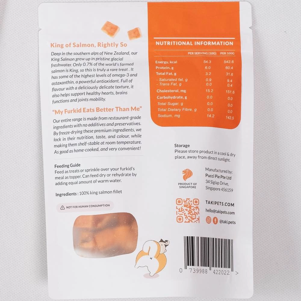 Taki King Salmon Freeze-Dried Treats For Cats & Dogs 50g