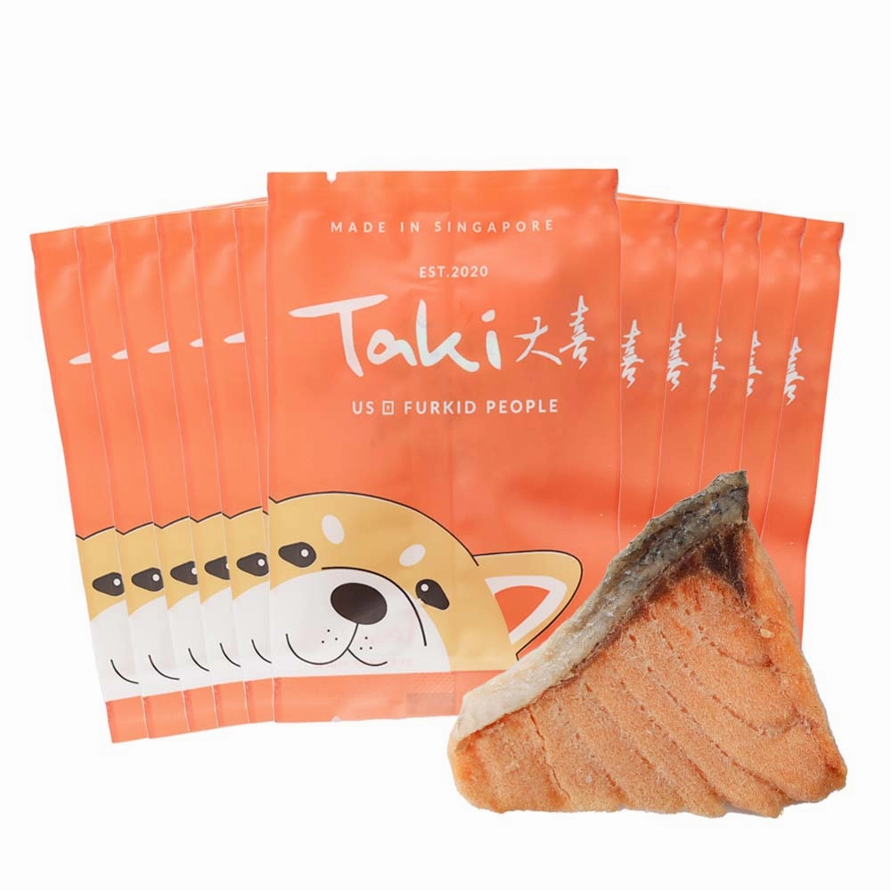 Taki Salmon Fillet Freeze-Dried Treats For Cats & Dogs (12 Packets) 90g