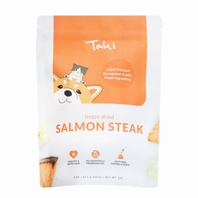 Taki Salmon Steak Freeze-Dried Treats For Cats & Dogs 50g