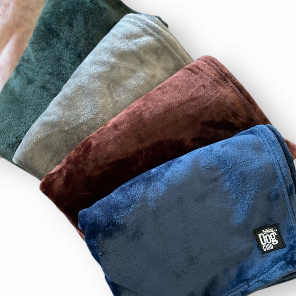 Talking Dog Club Fleece Blanket For Dogs and Cats (Rust Brown)