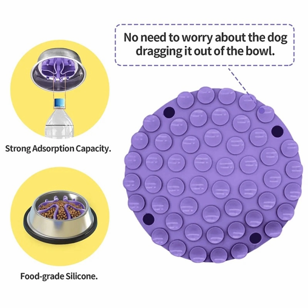 Talking Dog Club Slow Feeder Bowl Attachment for Dogs and Cats (Orange)