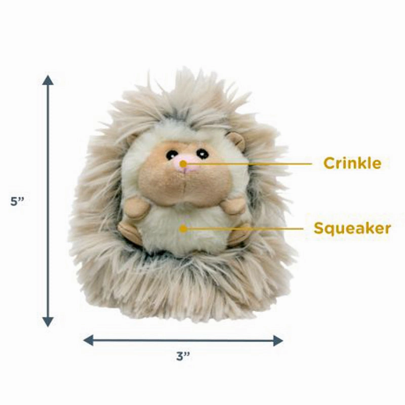 TALL TAILS Real Feel Fluffy Baby Hedgehog Dog Toy