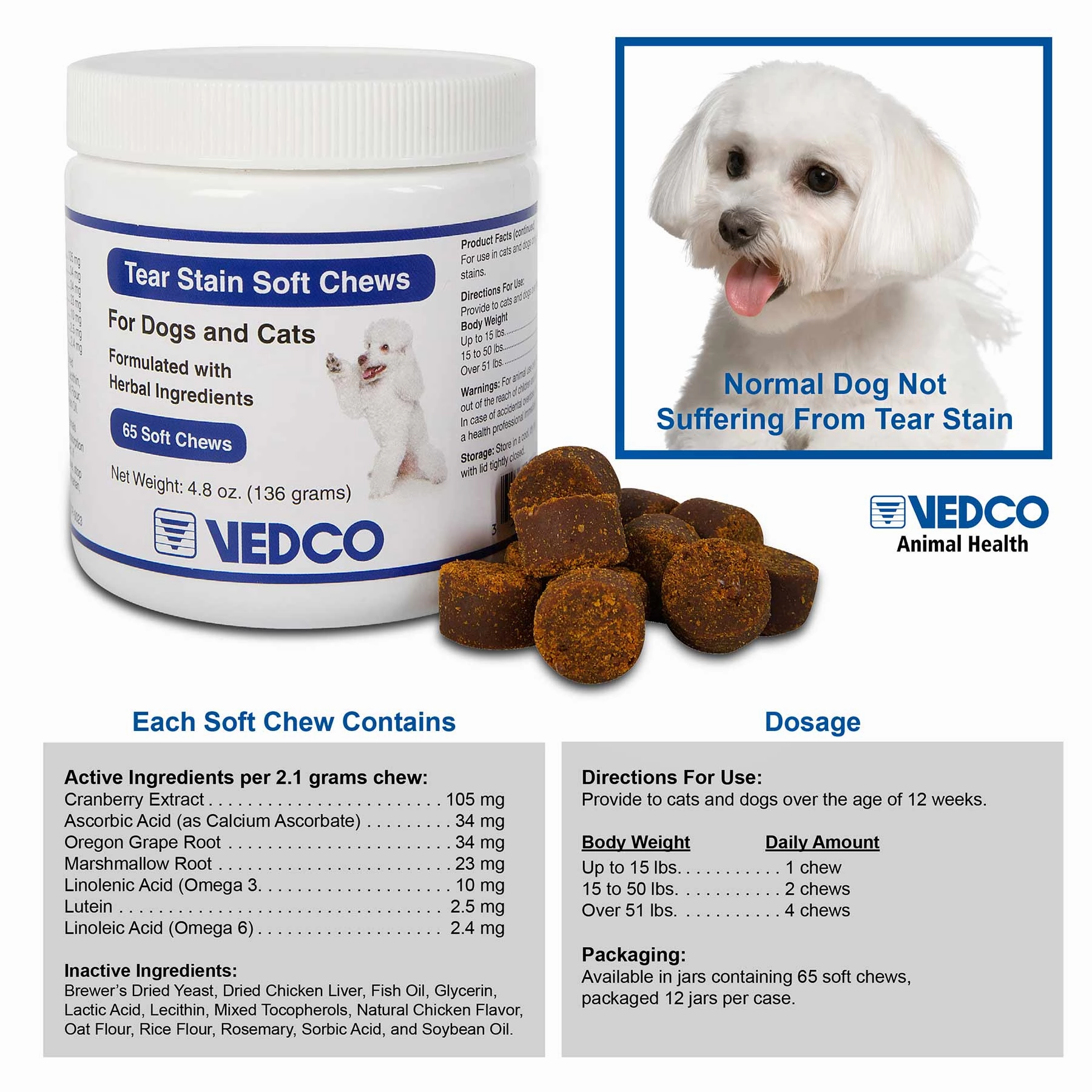 Tear Stain Soft Chews, 65 count