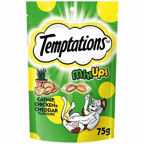 Temptations Mixups Catnip, Chicken & Cheddar Cat Treats 75g