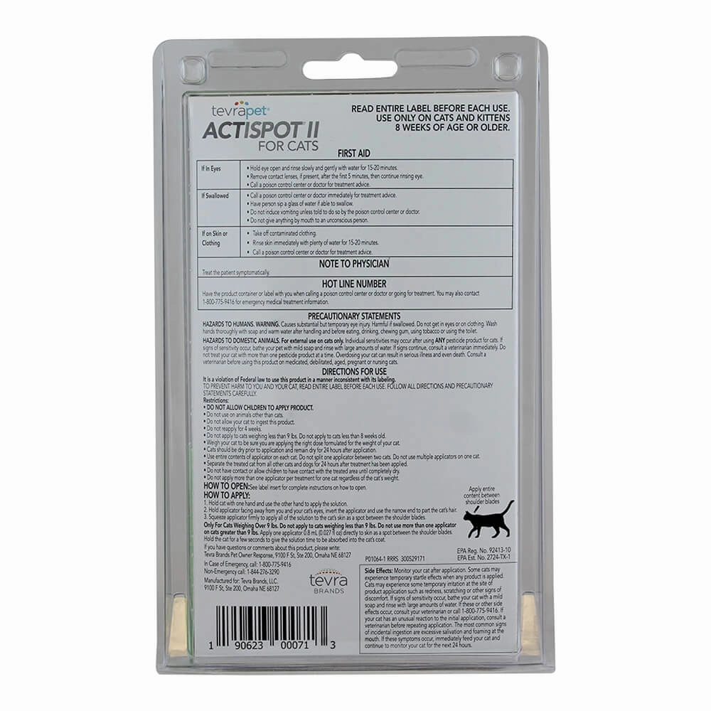 TevraPet Actispot II for Cats, 6 Month Supply