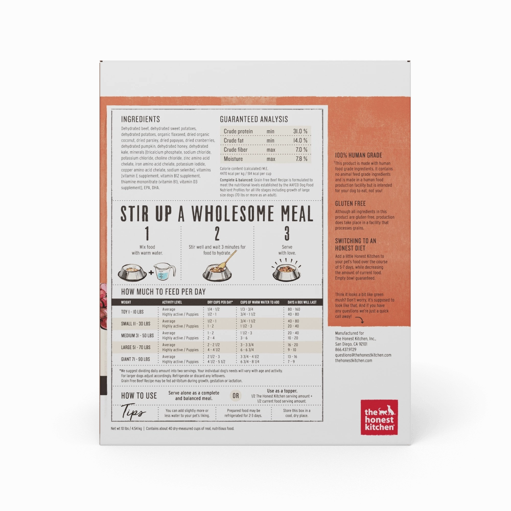 The Honest Kitchen LOVE Grain Free Beef All Life Stages Dog Food