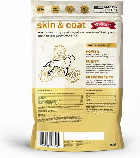 The Missing Link Skin & Coat Powder Supplement for Dogs