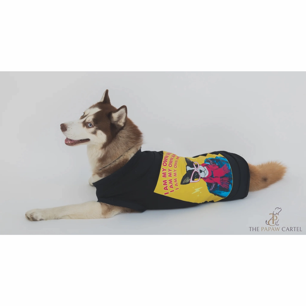 The Papaw Cartel I Am My Own Muse Poster Tshirt for Dogs (Black)