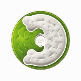 The Source-sage Club Dog Slow Feeder Puzzle Bowl Lite Green