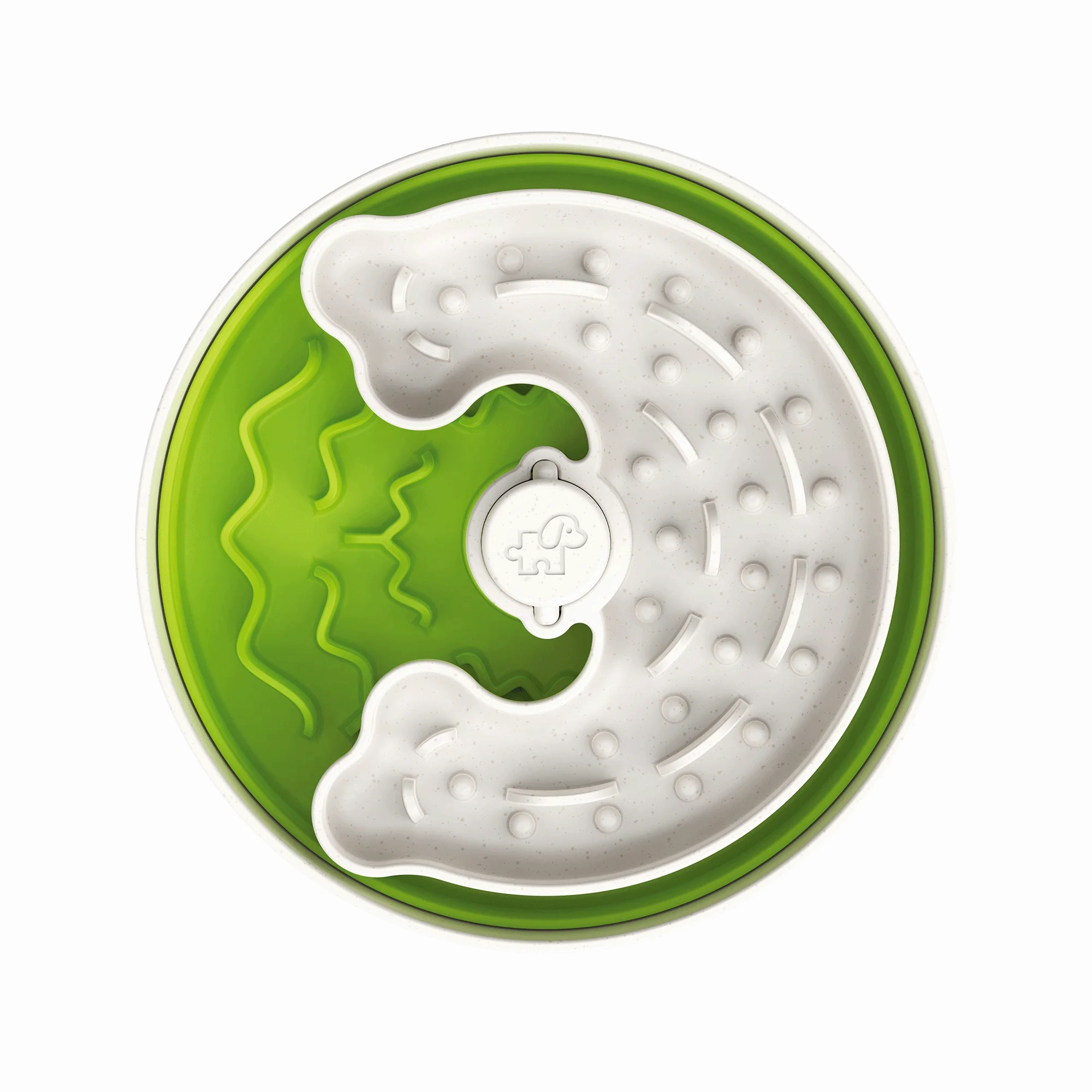 The Source-sage Club Dog Slow Feeder Puzzle Bowl Lite Green