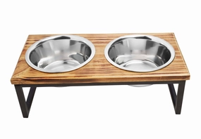 ThoozyPet Contemporary Wooden Double Diner