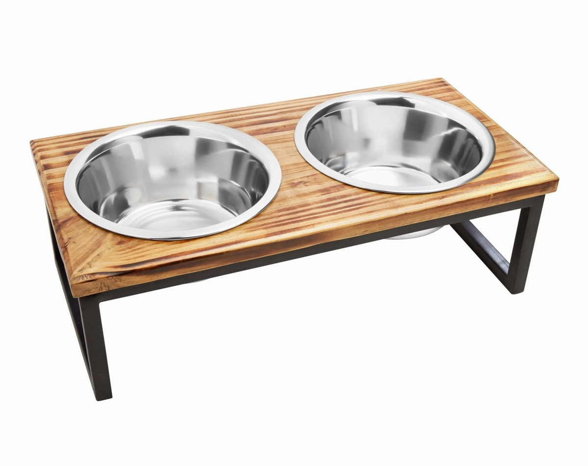 ThoozyPet Contemporary Wooden Double Diner