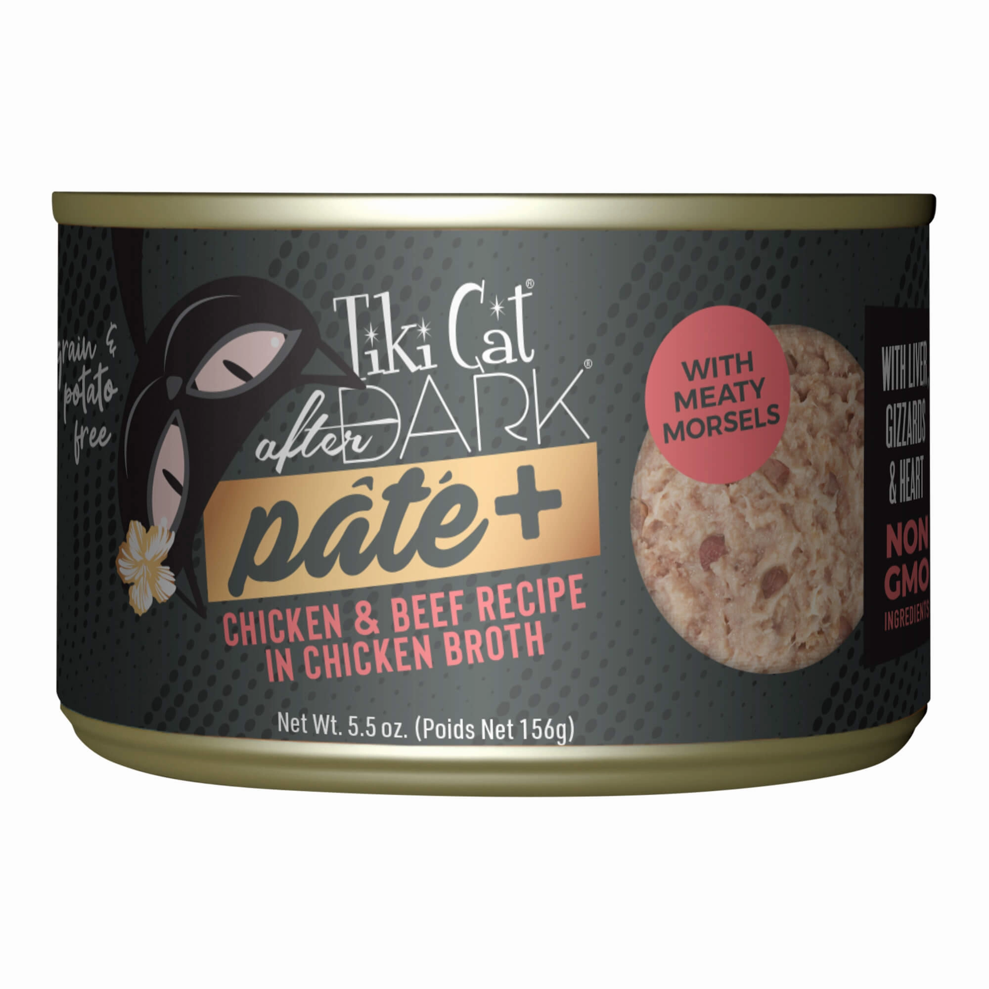 Tiki Cat After Dark Pate  Wet Cat Food, Chicken & Beef