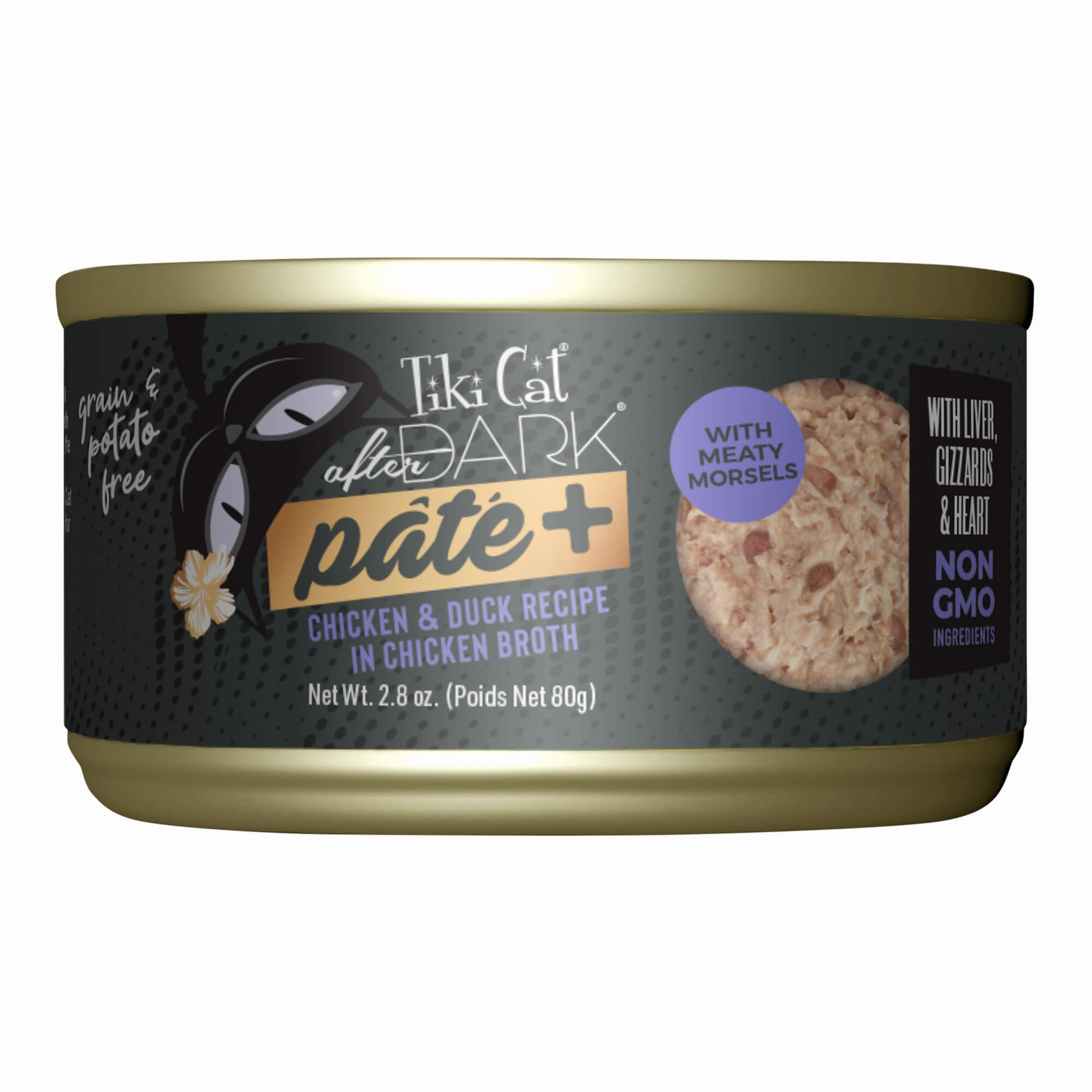 Tiki Cat After Dark Pate  Wet Cat Food, Chicken & Duck