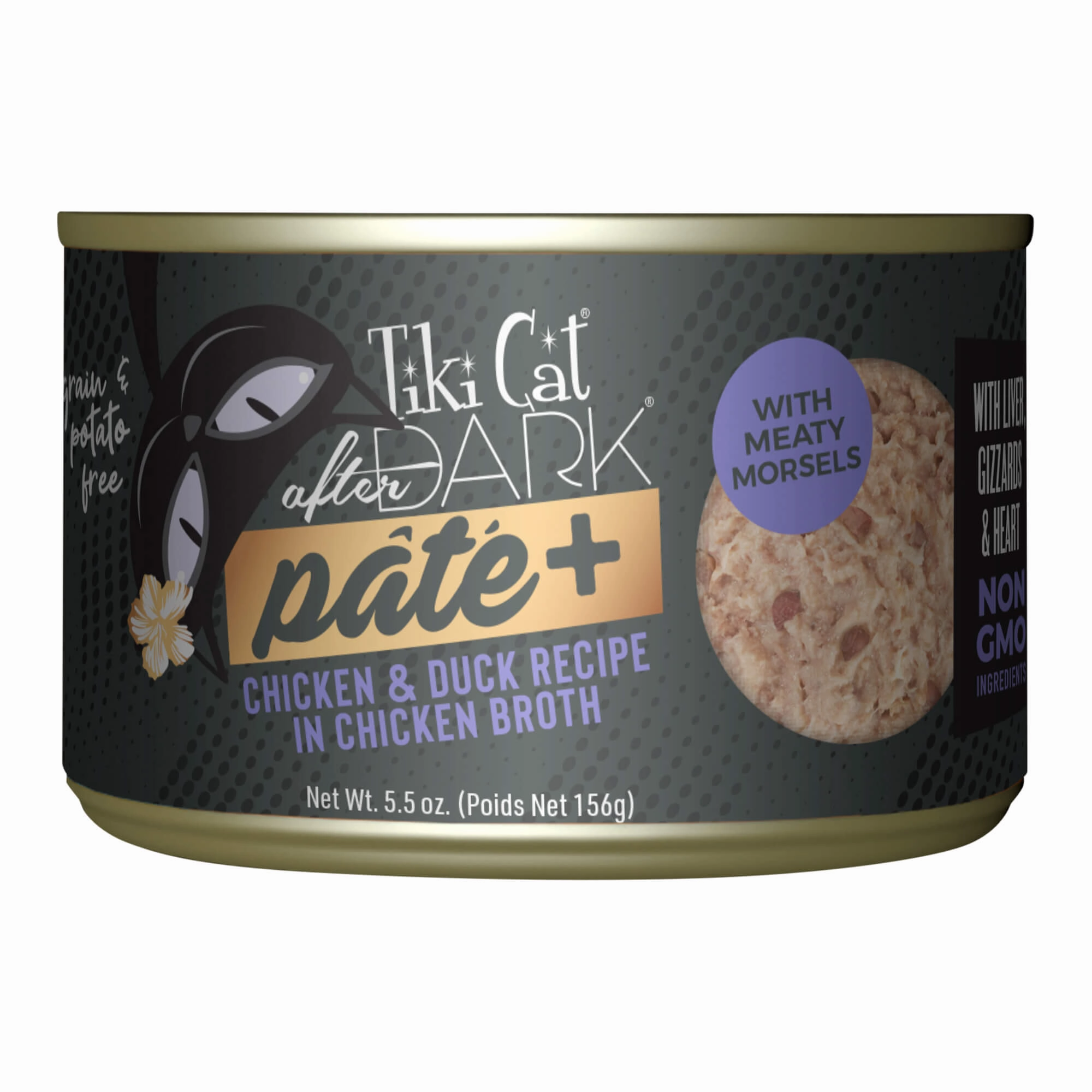 Tiki Cat After Dark Pate  Wet Cat Food, Chicken & Duck