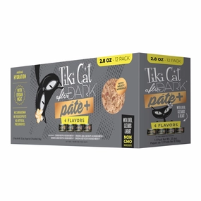 Tiki Cat After Dark Pate  Wet Cat Food, Variety Pack, 2.8 oz Cans, 12 ct