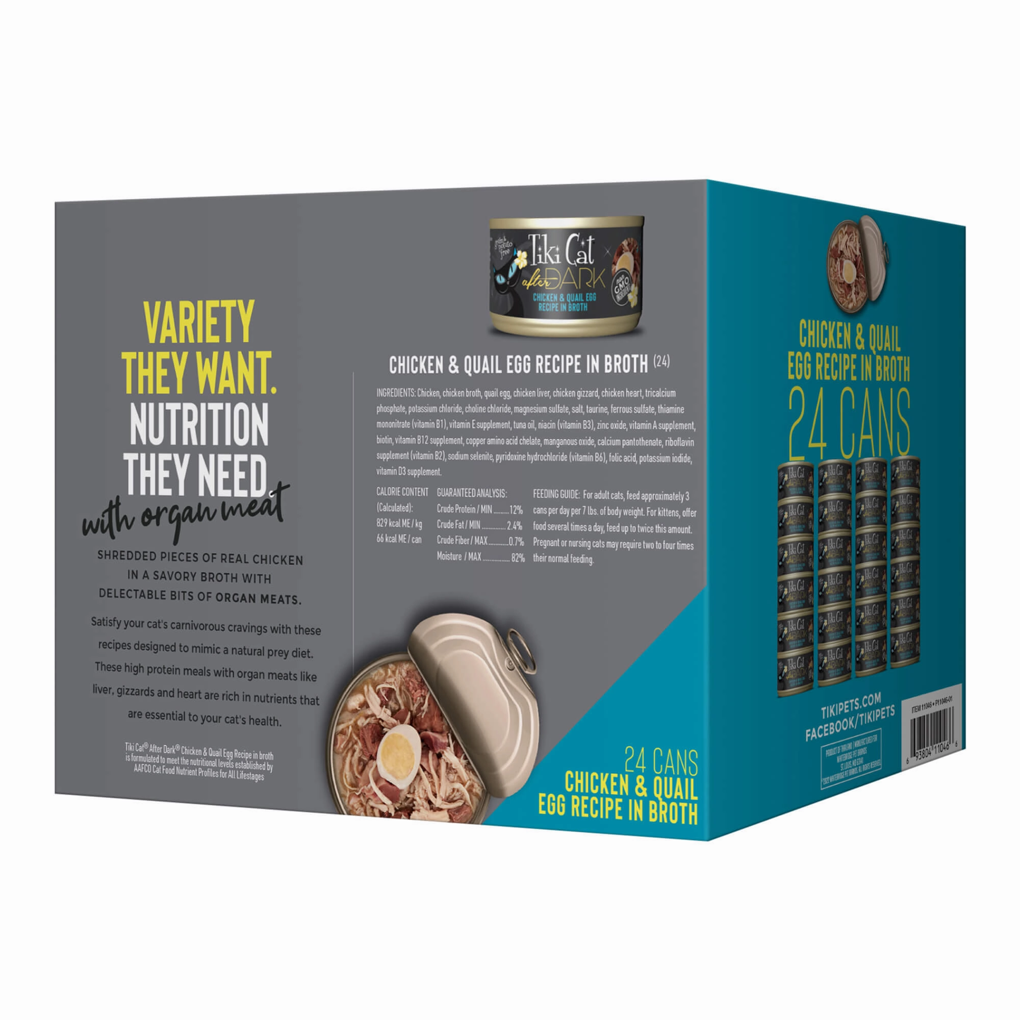 Tiki Cat After Dark Wet Cat Food, Chicken & Quail Egg Multi Pack