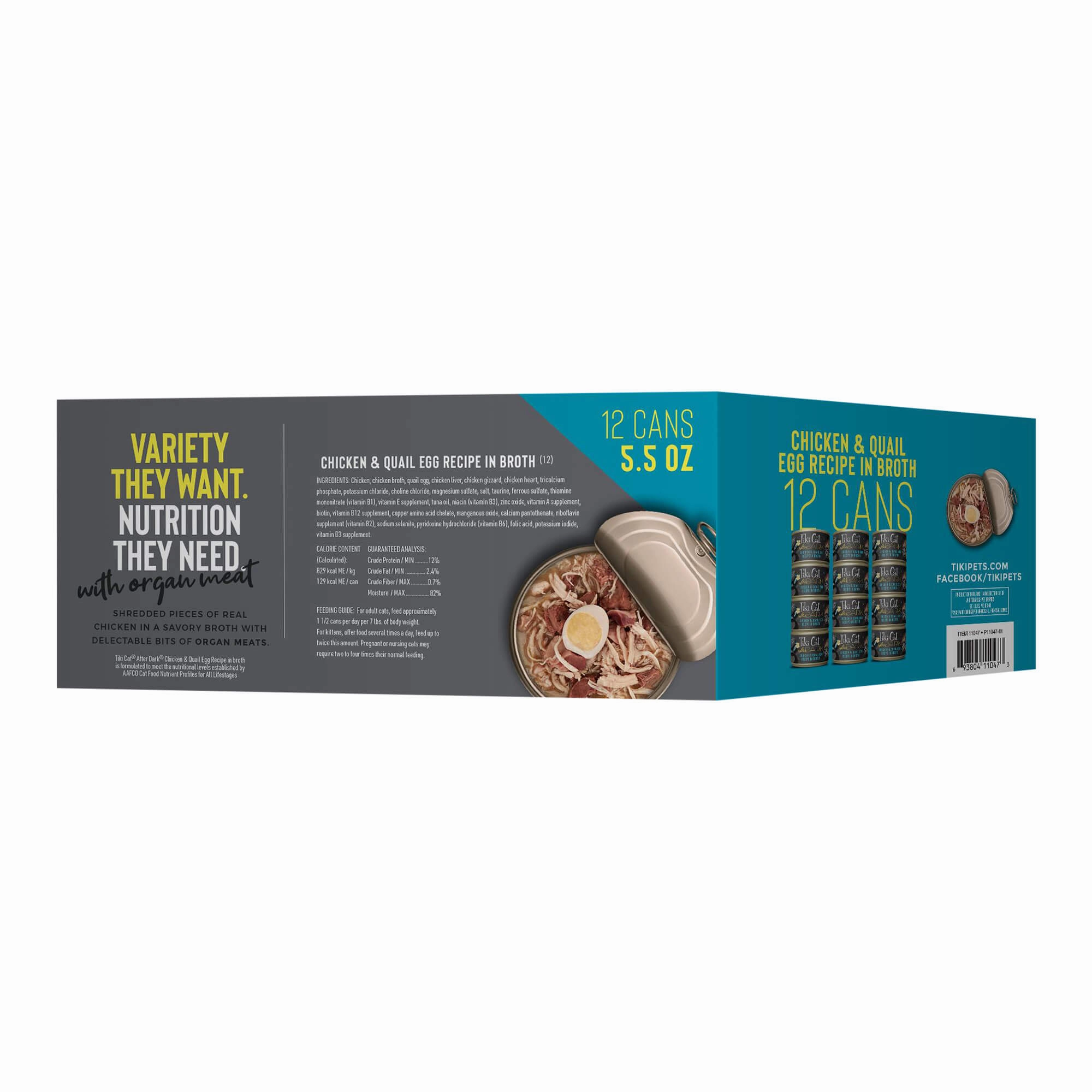 Tiki Cat After Dark Wet Cat Food, Chicken & Quail Egg Multi Pack