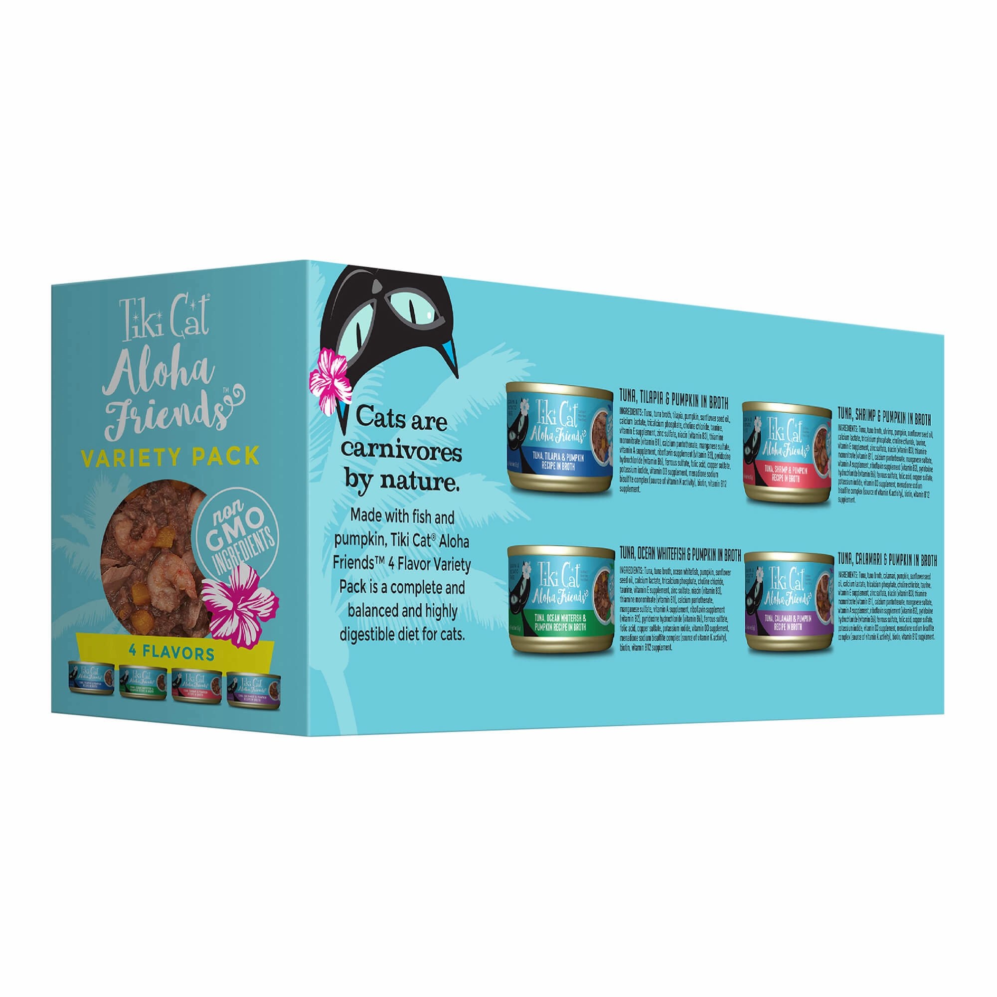 Tiki Cat Aloha Friends Wet Cat Food, Variety Pack, 3 oz Cans, 12 ct