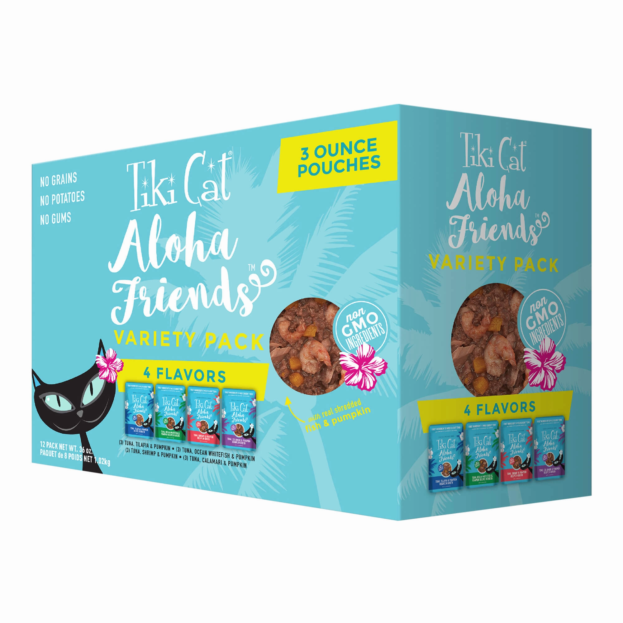 Tiki Cat Aloha Friends Wet Cat Food, Variety Pack, Pouches