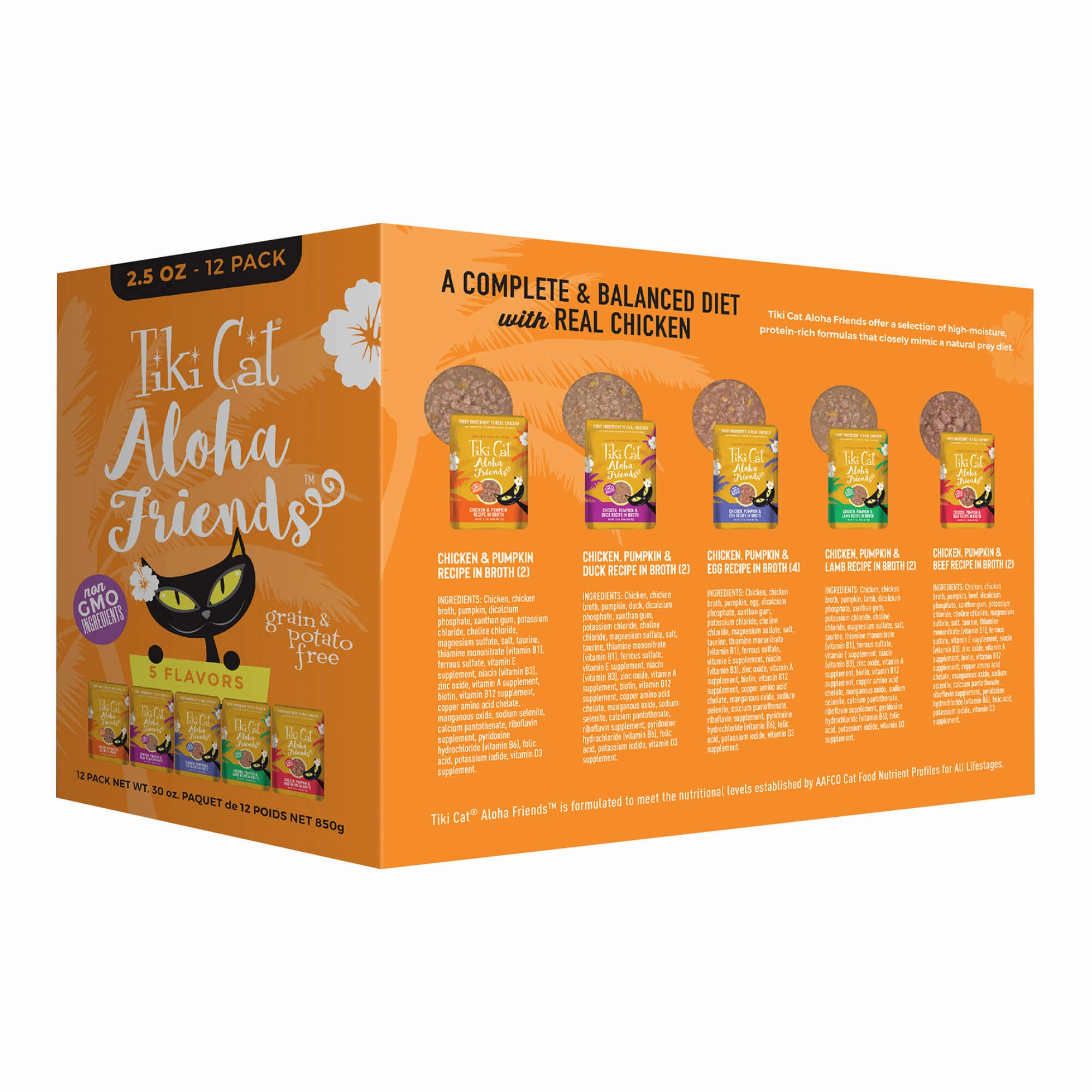 Tiki Cat Aloha Friends Wet Cat Food, Variety Pack, Pouches