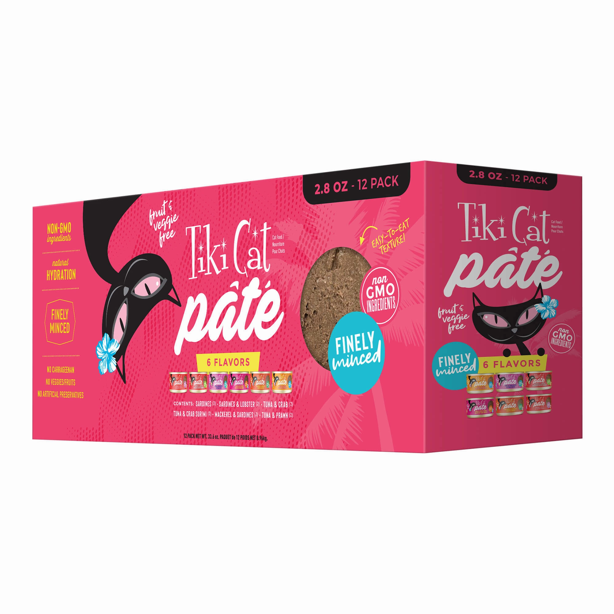 Tiki Cat Grill Pt Wet Cat Food, Variety Pack, 2.8 oz Cans, 12 ct