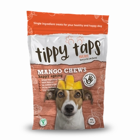 Tippy Taps Dog Treats Mango Chews Happy Ageing 80g