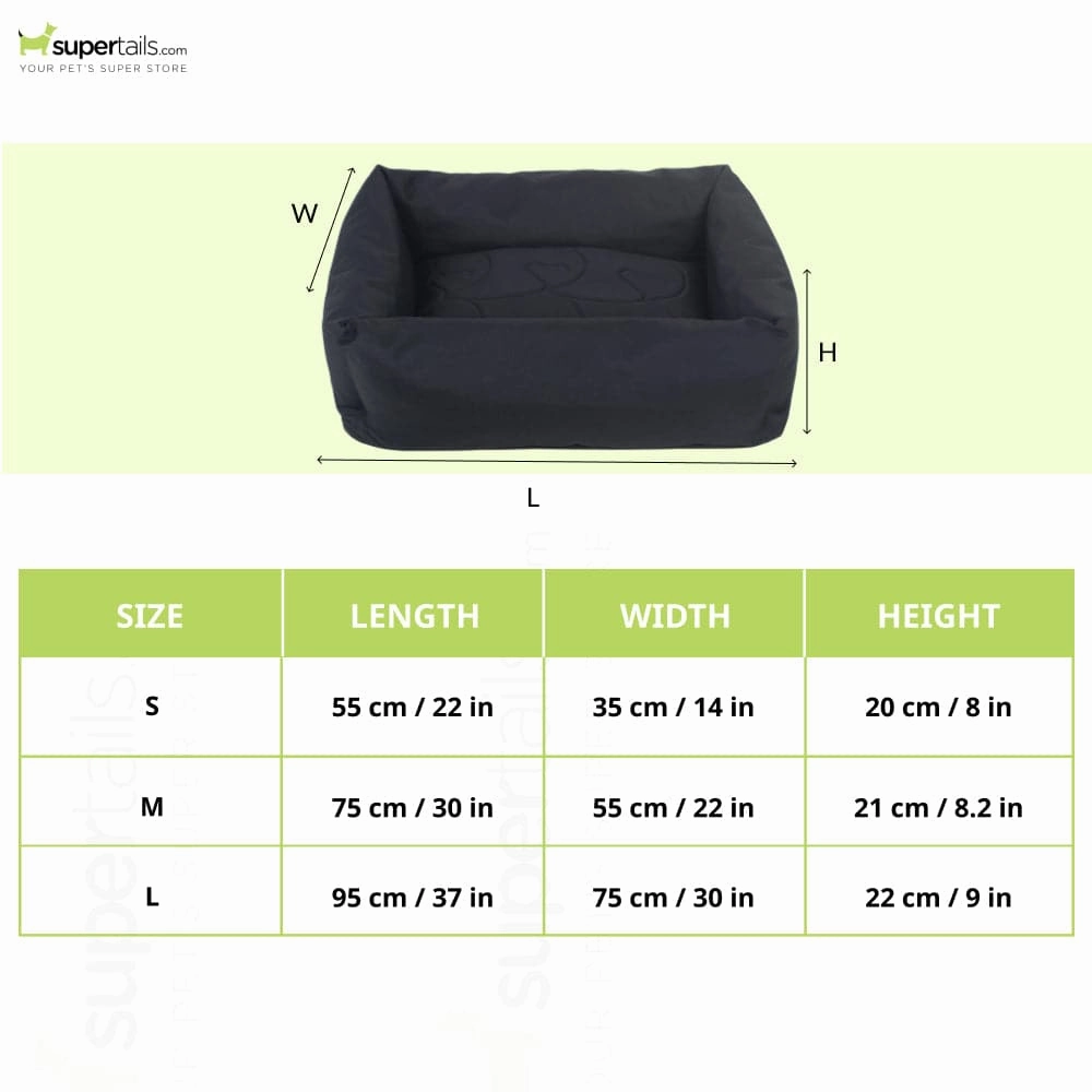 TopDog Premium Prime Lounger Bed for Dogs and Cats (Black) (Get a Toy Free)