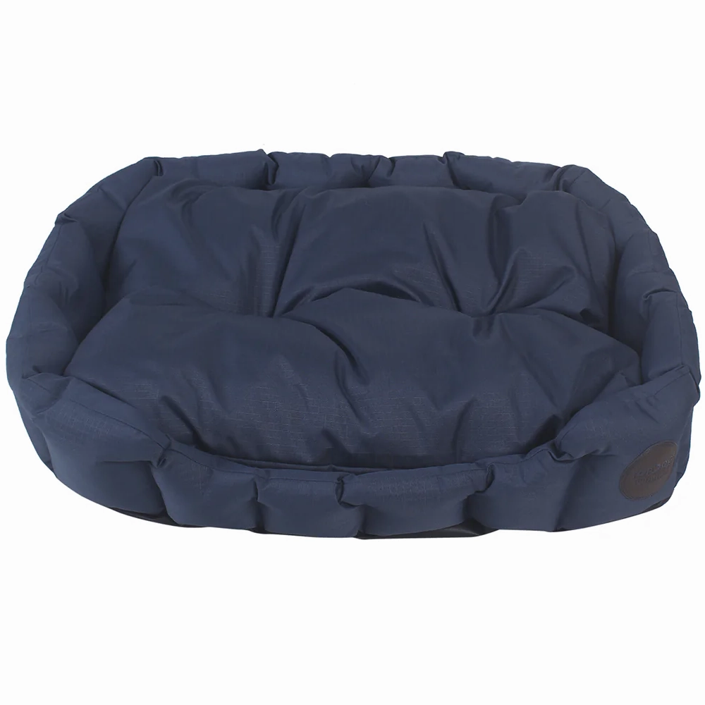 TopDog Premium Ribstock Pro Oval Lounger Bed (Navy) (Get a Toy Free)