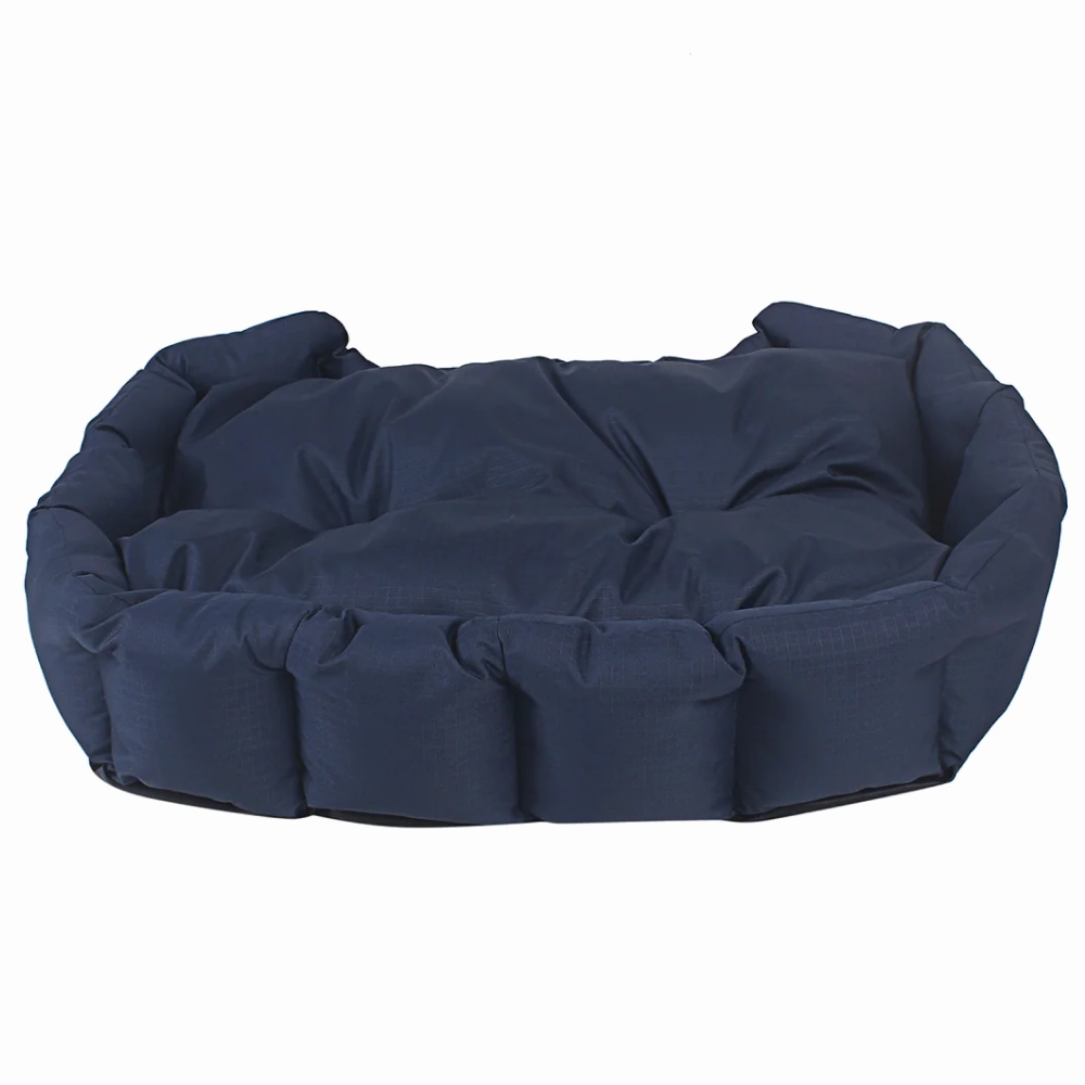 TopDog Premium Ribstock Pro Oval Lounger Bed (Navy) (Get a Toy Free)