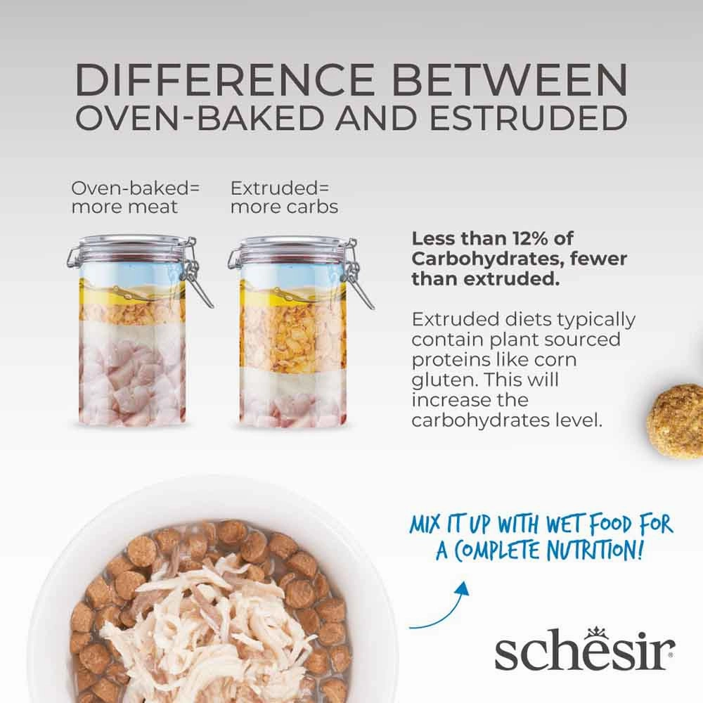 TRIAL SPECIAL 33% OFF: Schesir Born Carnivore Oven Baked Dry Cat Food 255g