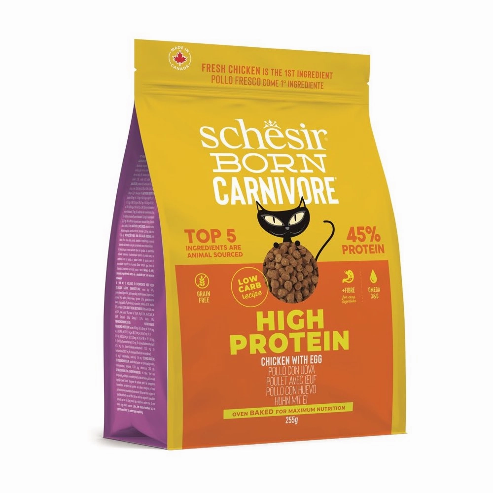 TRIAL SPECIAL 33% OFF: Schesir Born Carnivore Oven Baked Dry Cat Food 255g