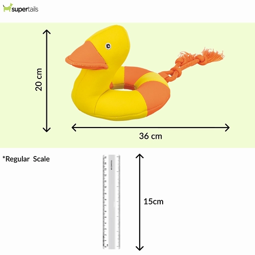Trixie Aqua Duck on a Rope Toy for Dogs (Yellow)
