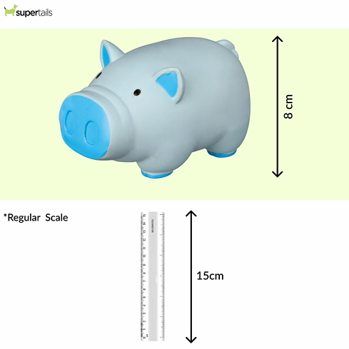 Trixie Pig Latex Intreactive chew Toy for Dogs (Blue)