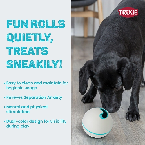 Trixie Plastic Snack Ball Toy for Dogs (Grey)