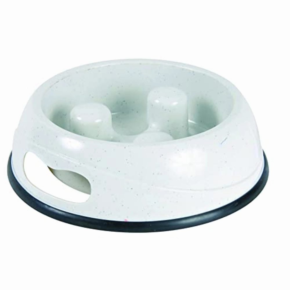 Trixie Slow Feed Plastic Bowl for Dogs (Blue)