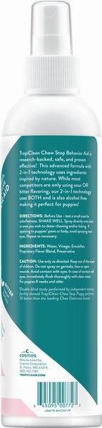 TropiClean Chew Stop Behavior Aid Puppy Deterrent Spray